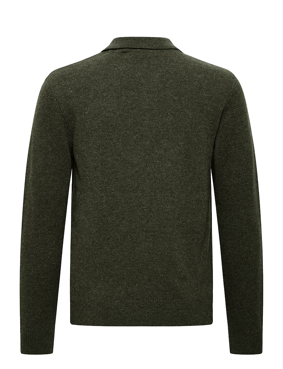 Blend - BHBRANKO POLO KNIT - pikkade varrukatega kootud polod - deep depths melange - 2