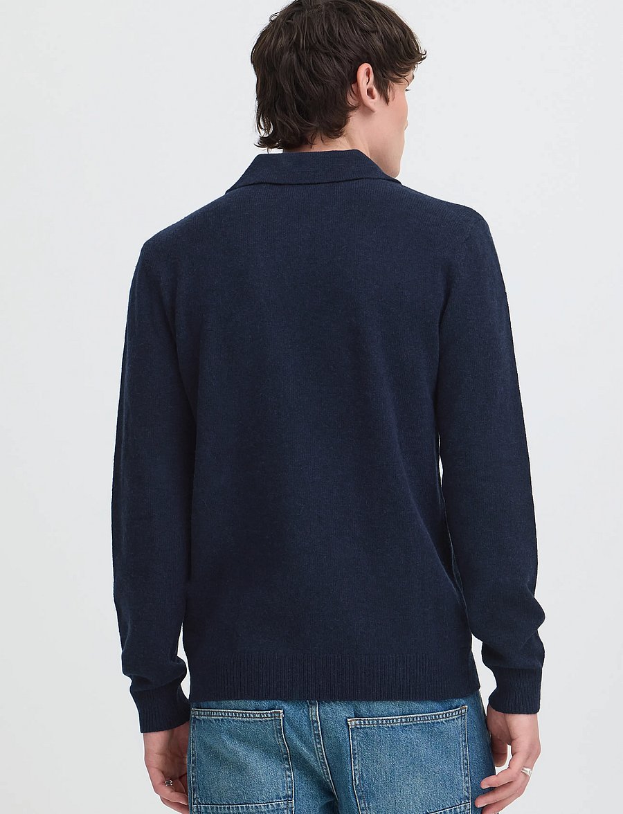 Blend - BHBRANKO POLO KNIT - langärmelige strick-polohemden - salute melange - 3