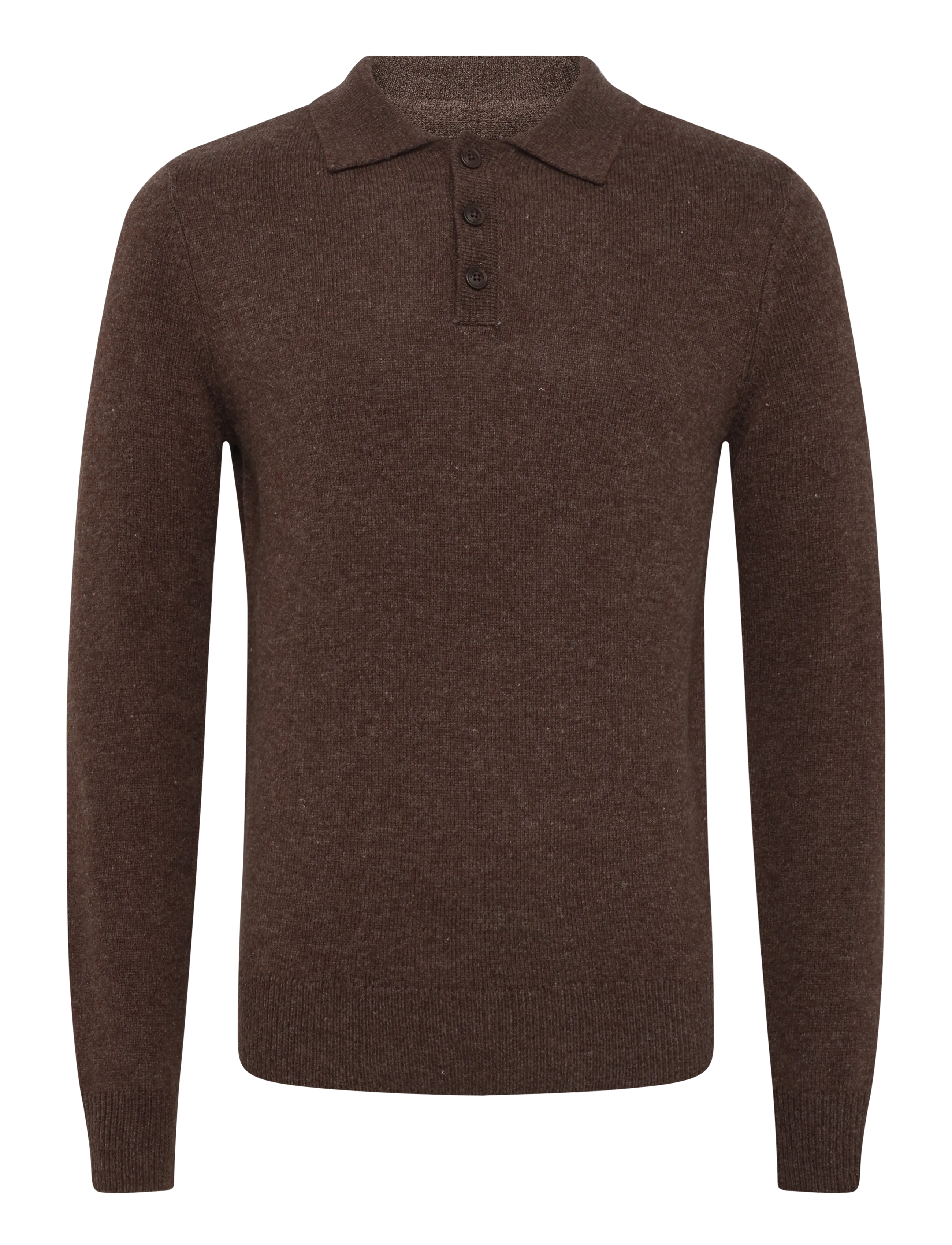 Blend - BHBRANKO POLO KNIT - long-sleeved knitted polos - turkish coffee melange - 1