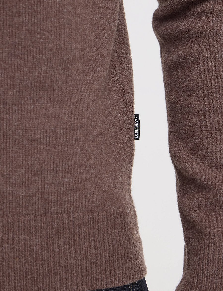 Blend - BHBRANKO POLO KNIT - poloer i strik med lange ærmer - turkish coffee melange - 0