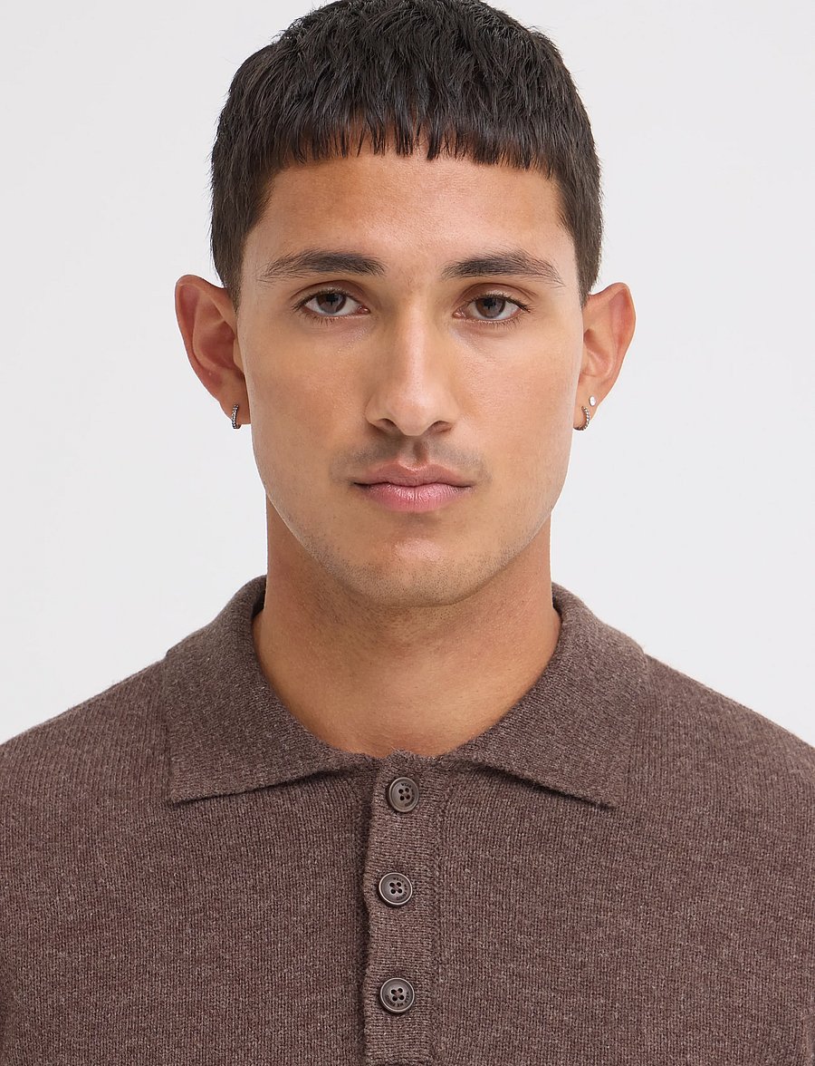 Blend - BHBRANKO POLO KNIT - poloer i strik med lange ærmer - turkish coffee melange - 3