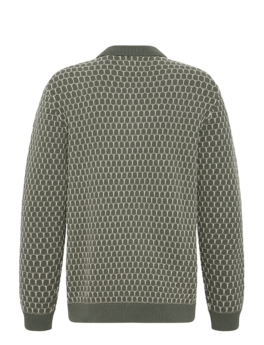 Blend - BHDONG POLO - langärmelige strick-polohemden - deep depths - 2