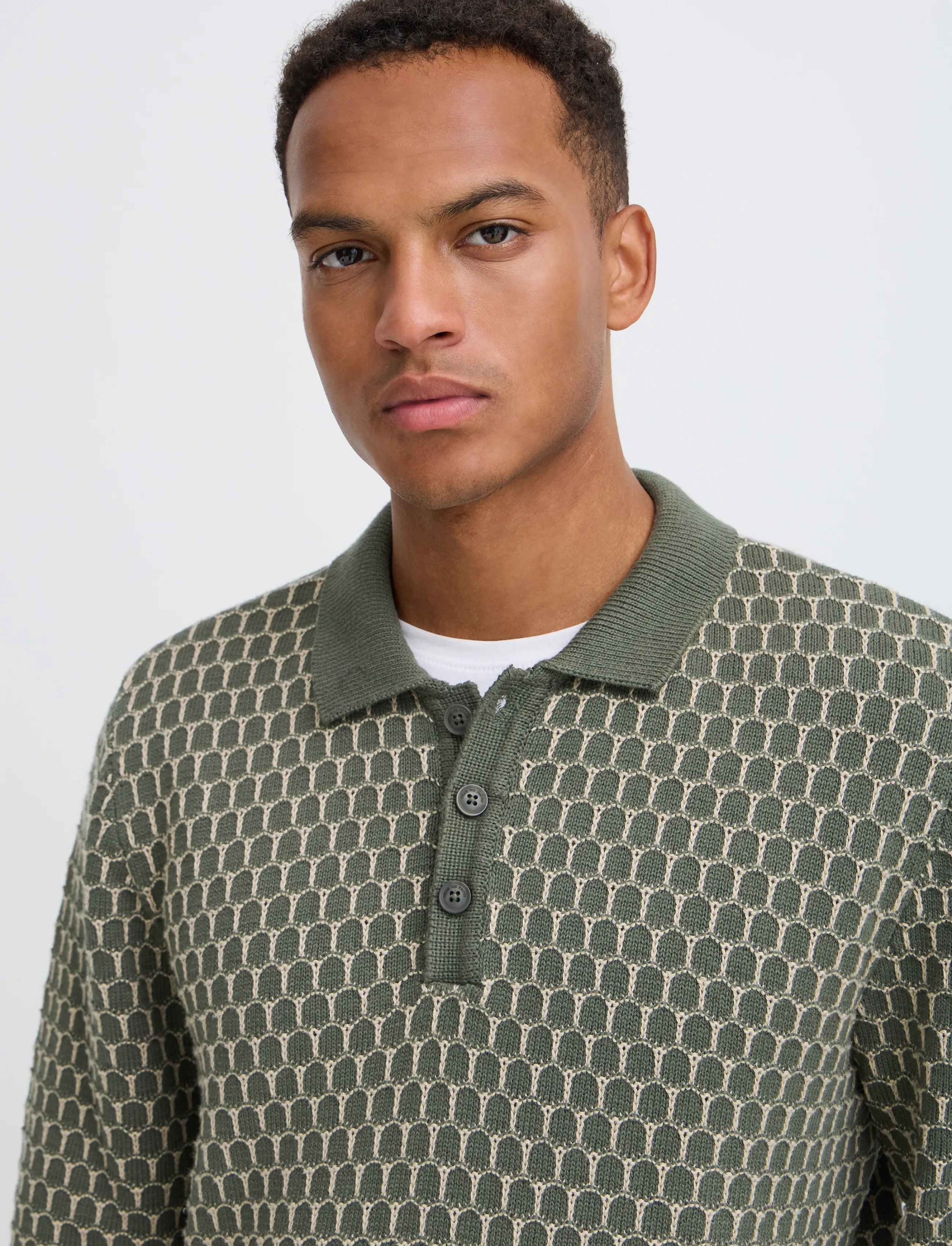 Blend - BHDONG POLO - langärmelige strick-polohemden - deep depths - 4