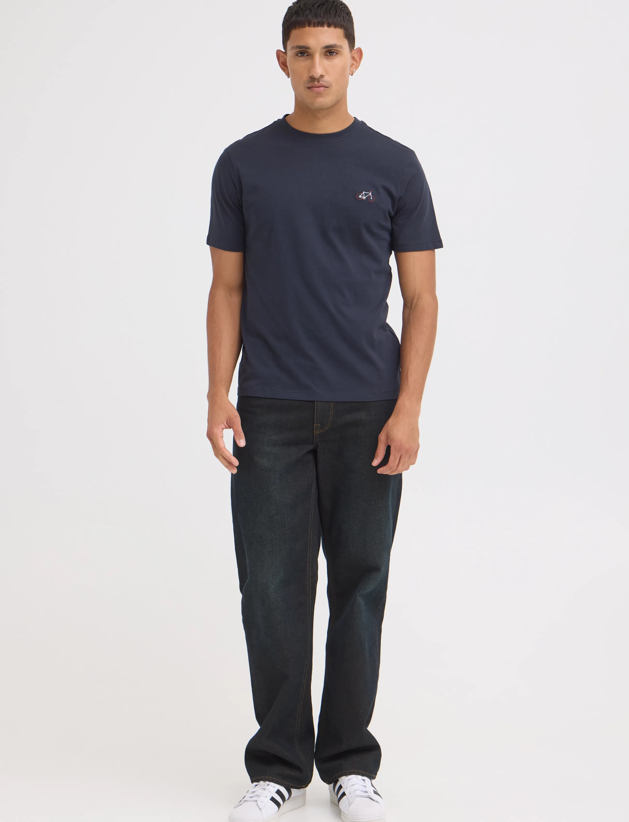 Blend BHKENNARD S/S EMB TEE - T-Shirts - SALUTE / navy