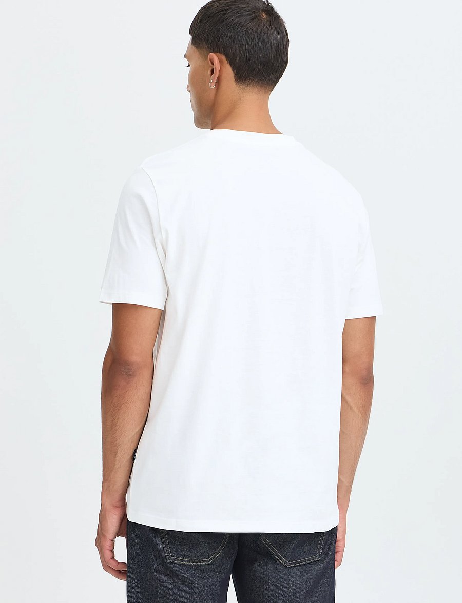 Blend - BHKENNARD S/S EMB TEE - kurzärmelige t-shirts - snow white bike - 3