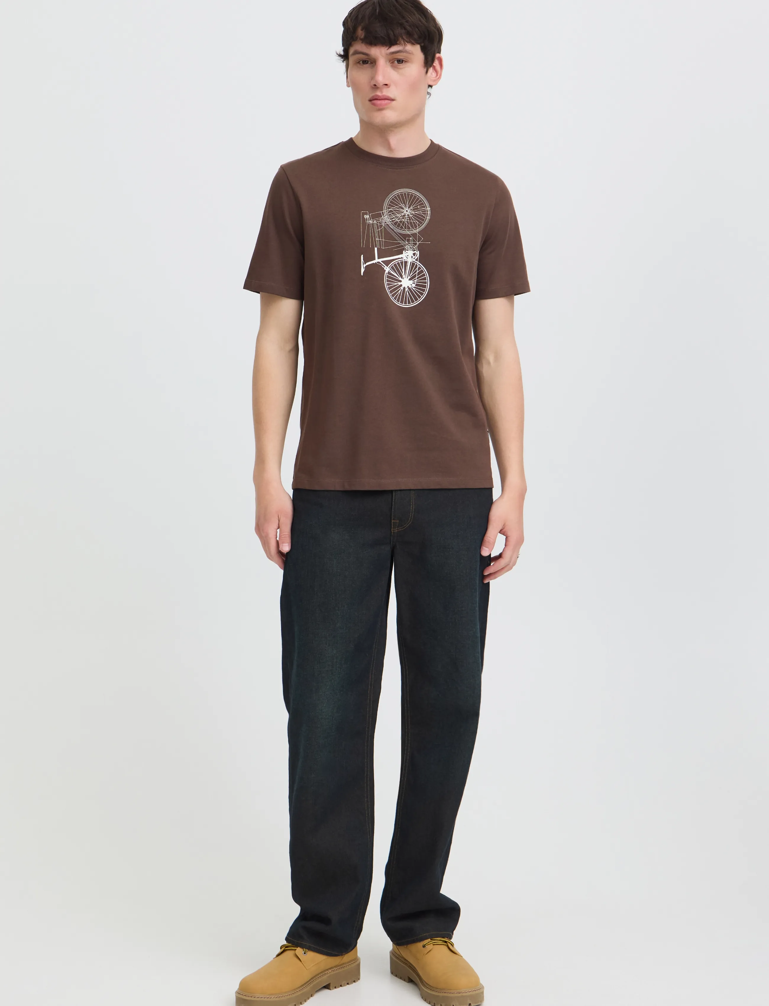 Blend BHKEL S/S GRAPHIC TEE - Looks for less - TURKISH COFFEE / brown