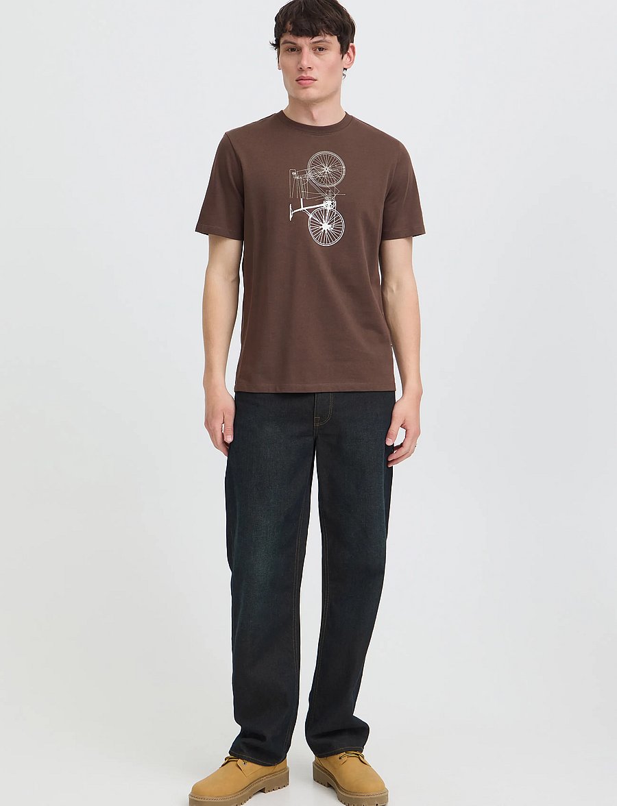 Blend - BHKEL S/S GRAPHIC TEE - turkish coffee - 0