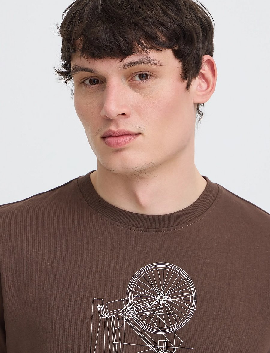 Blend - BHKEL S/S GRAPHIC TEE - turkish coffee - 4