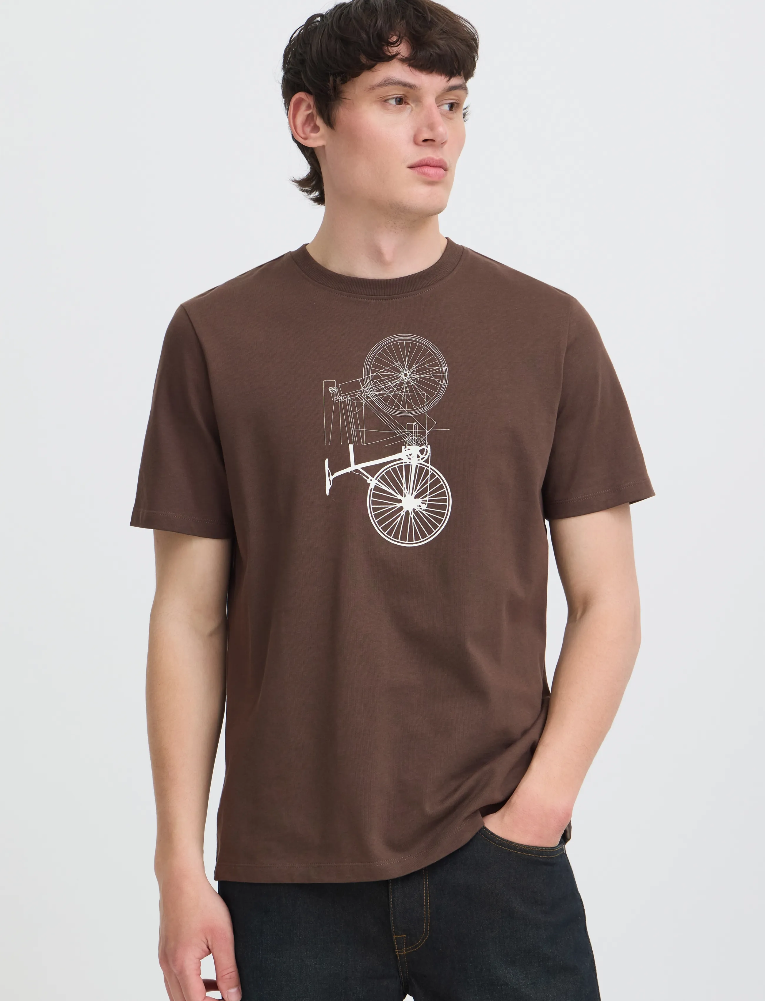 Blend - BHKEL S/S GRAPHIC TEE - turkish coffee - 5
