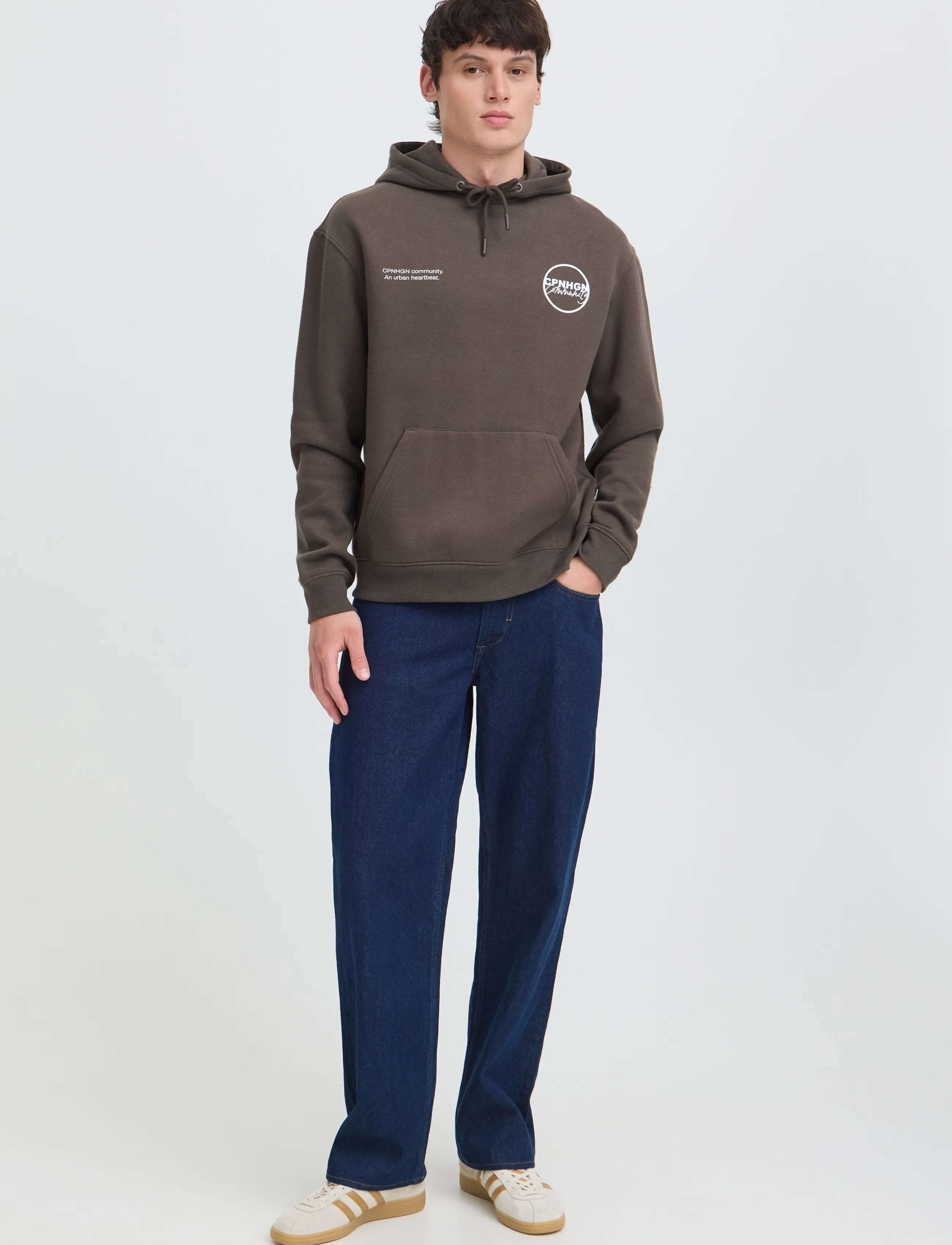Blend BHLOUIS GRAPHIC TXT HOOD SWEAT - Hættetrøjer - TURKISH COFFEE / brown