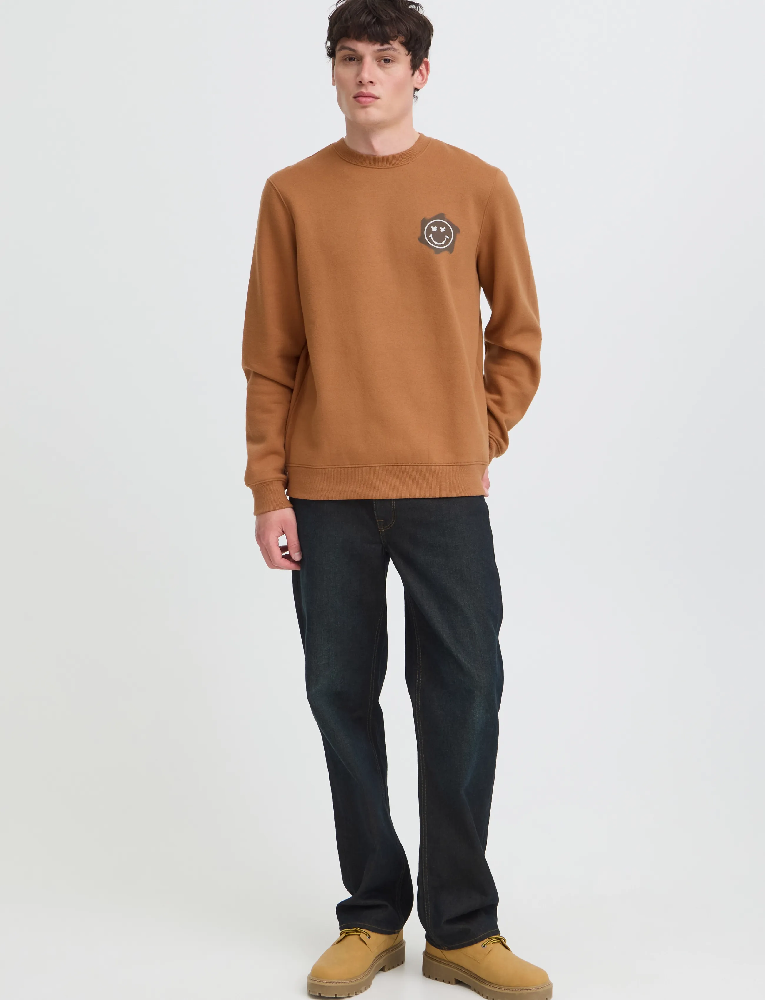 Blend BHKEELAN GRAPHIC CREW SWEAT - Clothing - ARGANOIL / brown