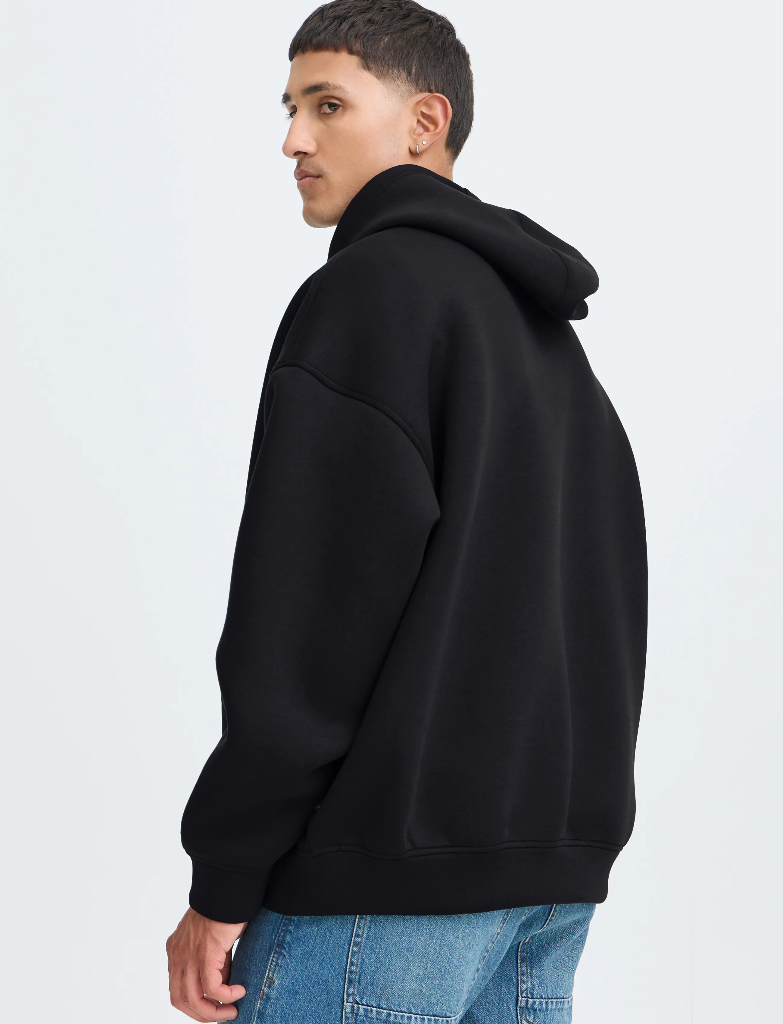 Blend - BHKEIRAN SCUBA HOOD SWEAT - kapuzenpullover - black beauty - 3