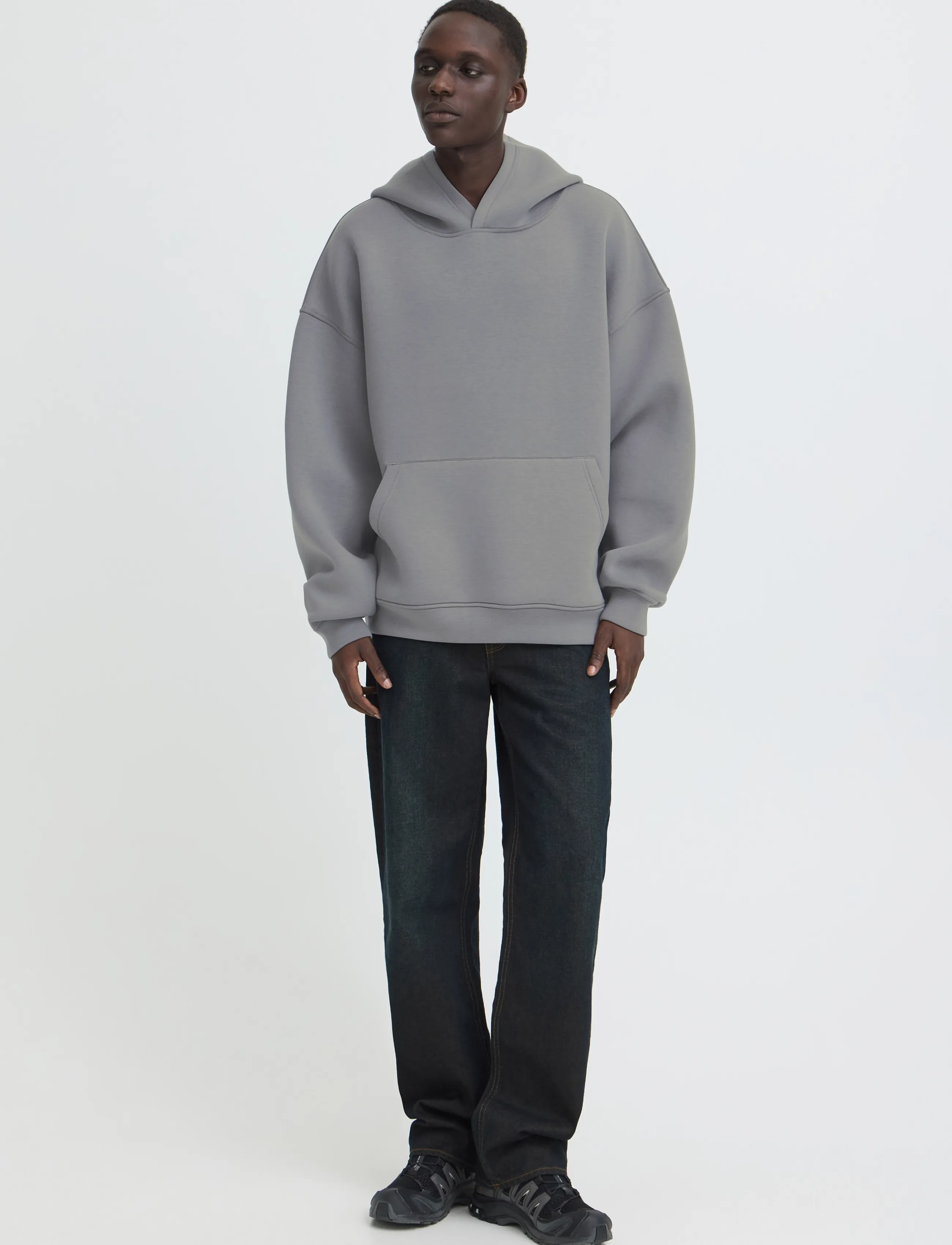 Blend BHKEIRAN SCUBA HOOD SWEAT - Kleidung - GRAY MATTER / grey