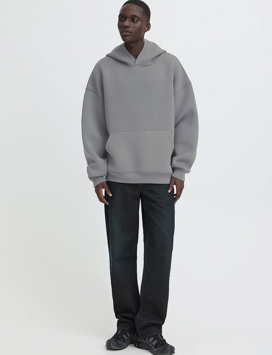 Blend - BHKEIRAN SCUBA HOOD SWEAT - hættetrøjer - gray matter - 0