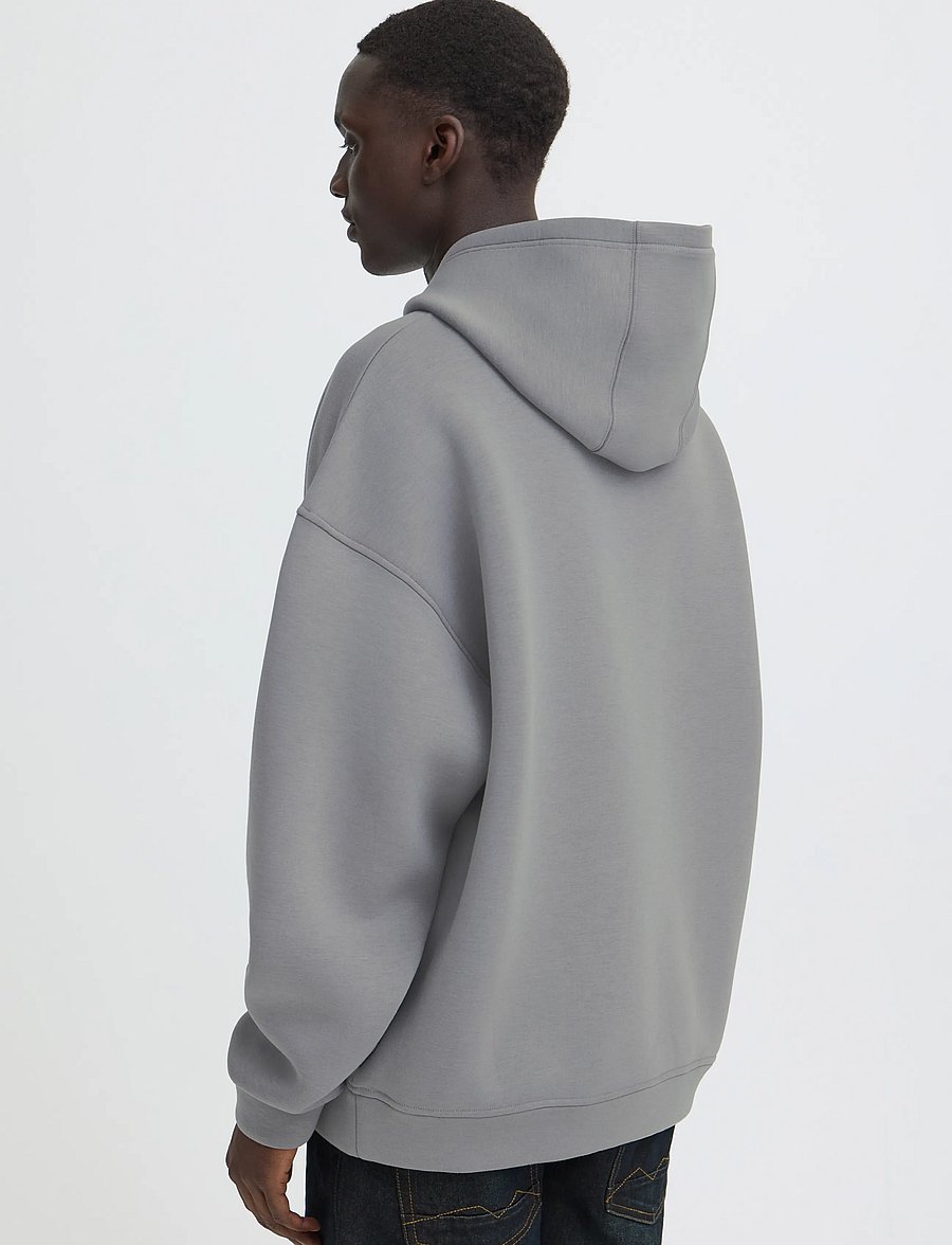 Blend - BHKEIRAN SCUBA HOOD SWEAT - hættetrøjer - gray matter - 3