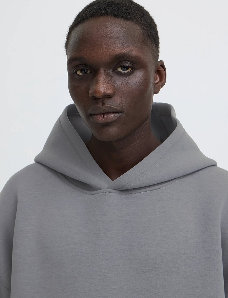 Blend - BHKEIRAN SCUBA HOOD SWEAT - hættetrøjer - gray matter - 4
