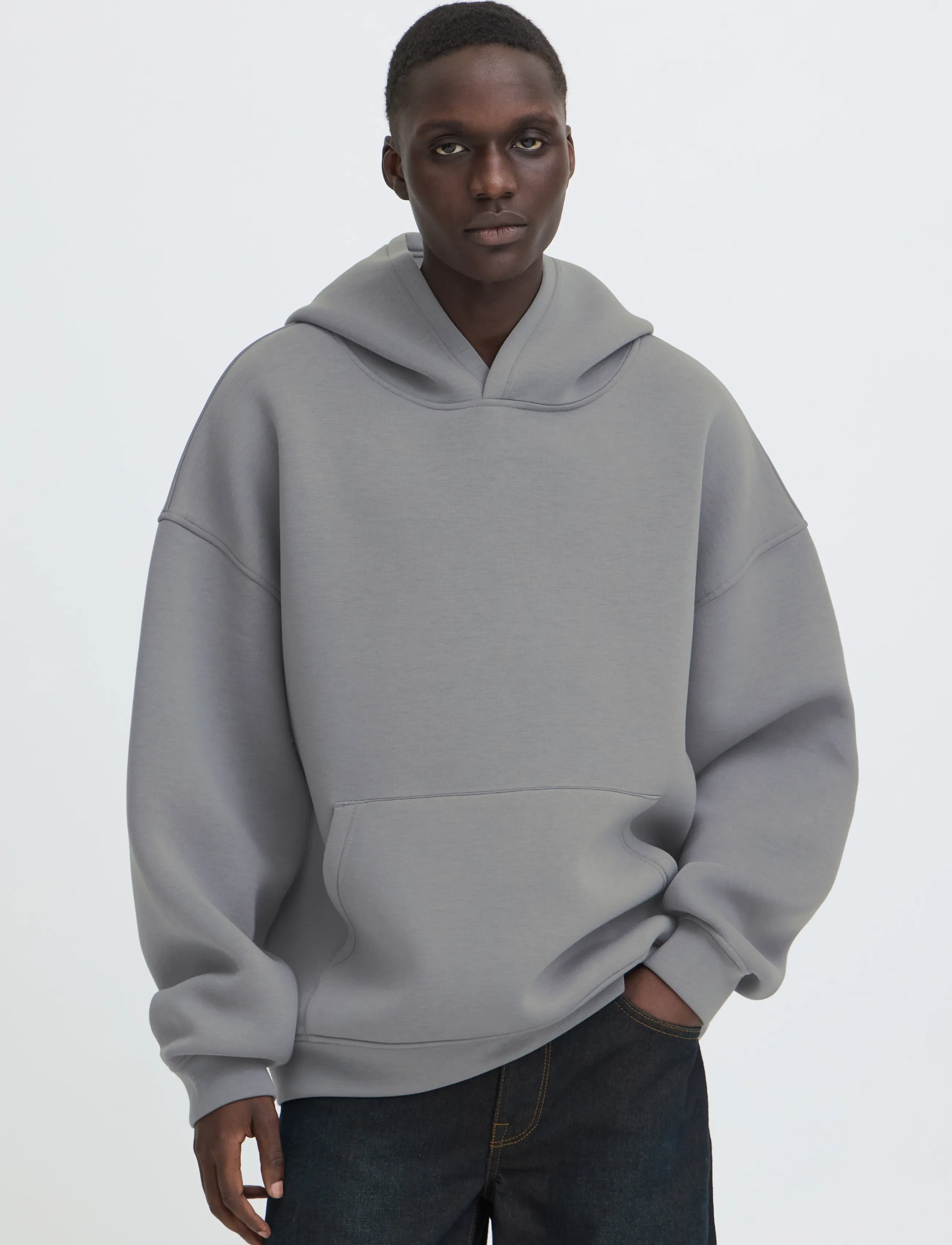 Blend - BHKEIRAN SCUBA HOOD SWEAT - hættetrøjer - gray matter - 5