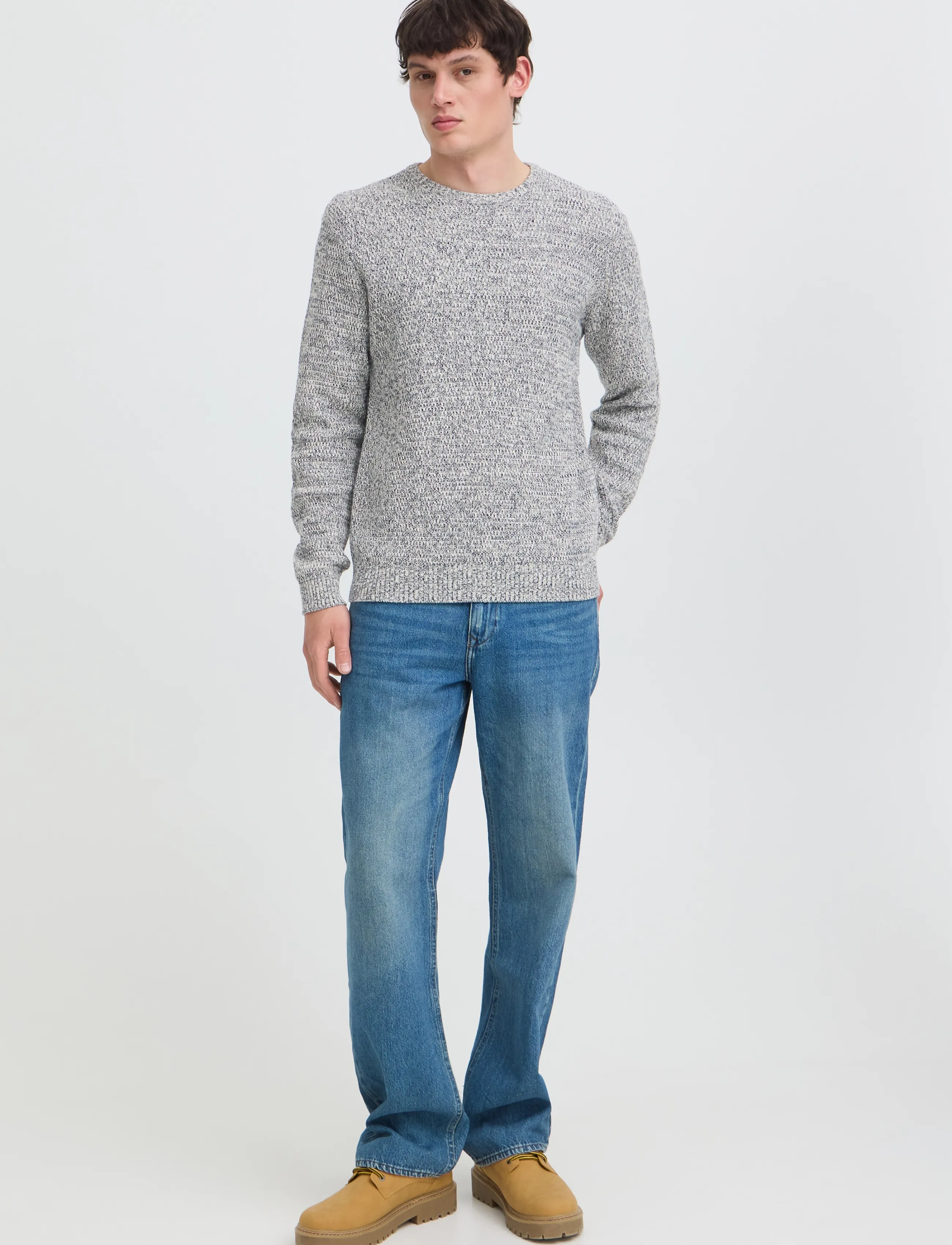 Blend BHCATO CREW 2-TONE - Looks for less - SALUTE / grey