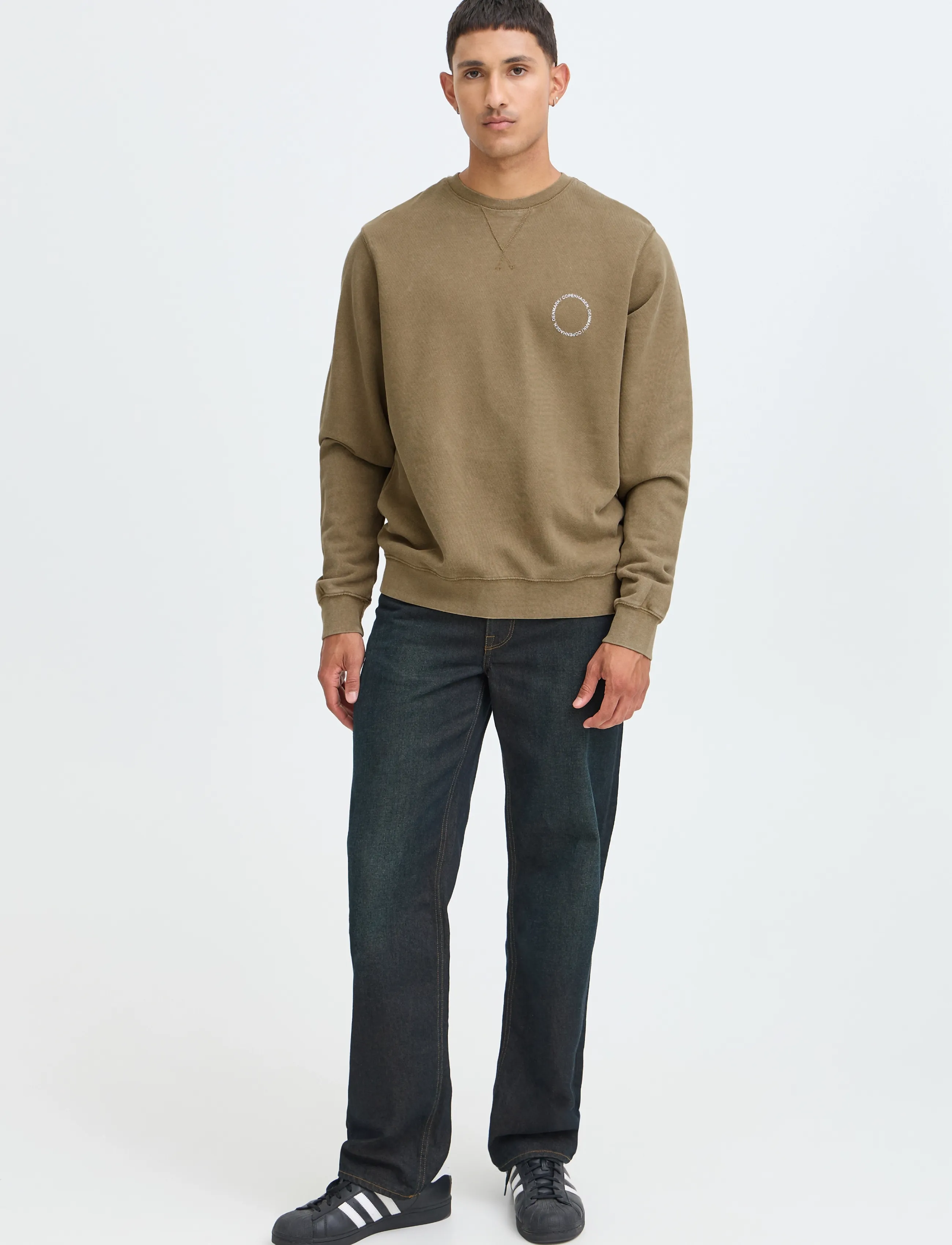 Blend BHKHARI WASH CREW SWEAT - Kläder - KANGAROO / khaki/green