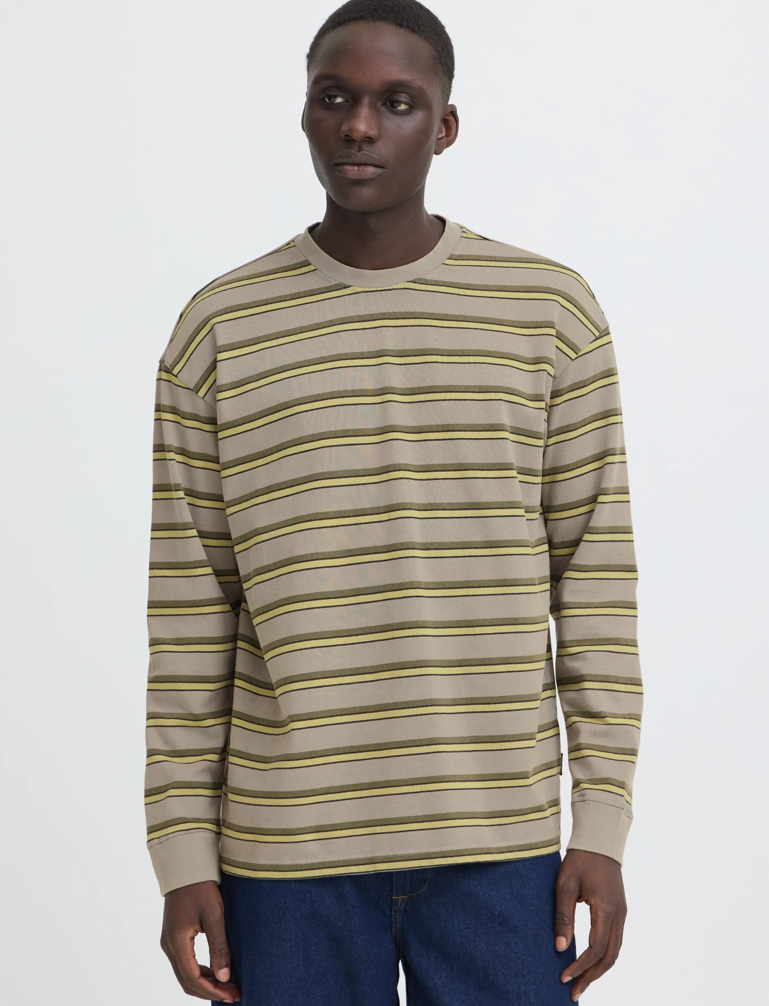 Blend - BHKARSYN WASH STRIPE L/S TEE - gray matter - 5