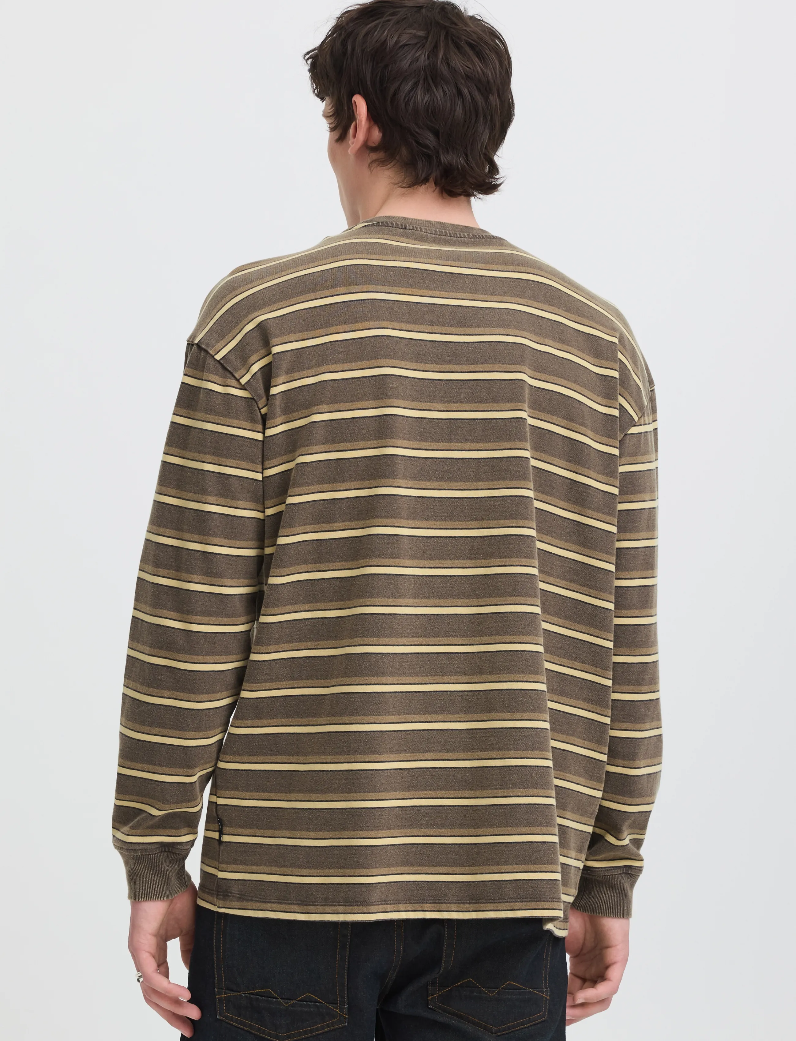 Blend - BHKARSYN WASH STRIPE L/S TEE - turkish coffee - 3