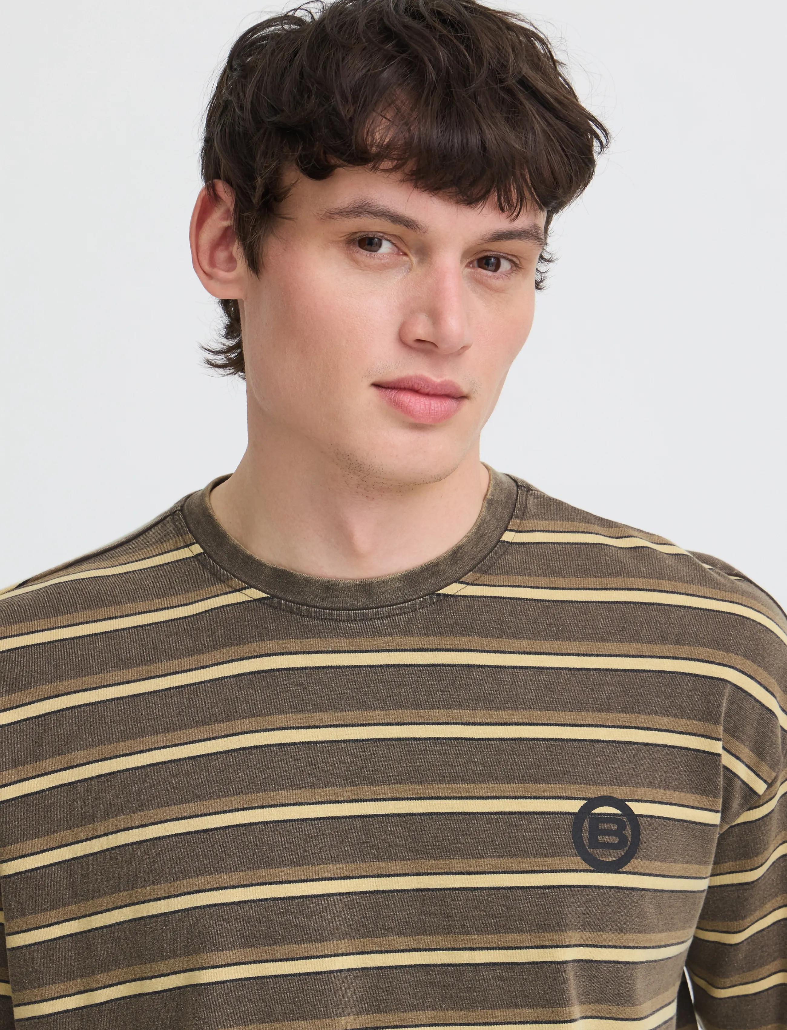 Blend - BHKARSYN WASH STRIPE L/S TEE - turkish coffee - 4
