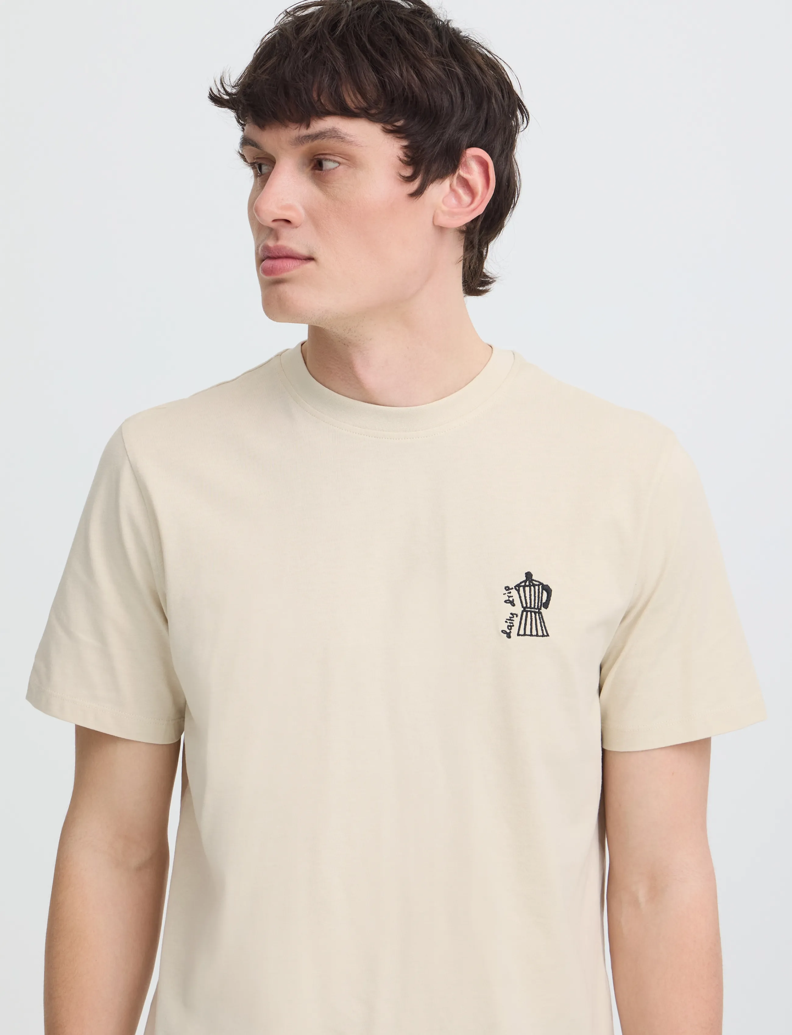 Blend - BHKAZ S/S EMB TEE - kollektionen - oyster gray - 4