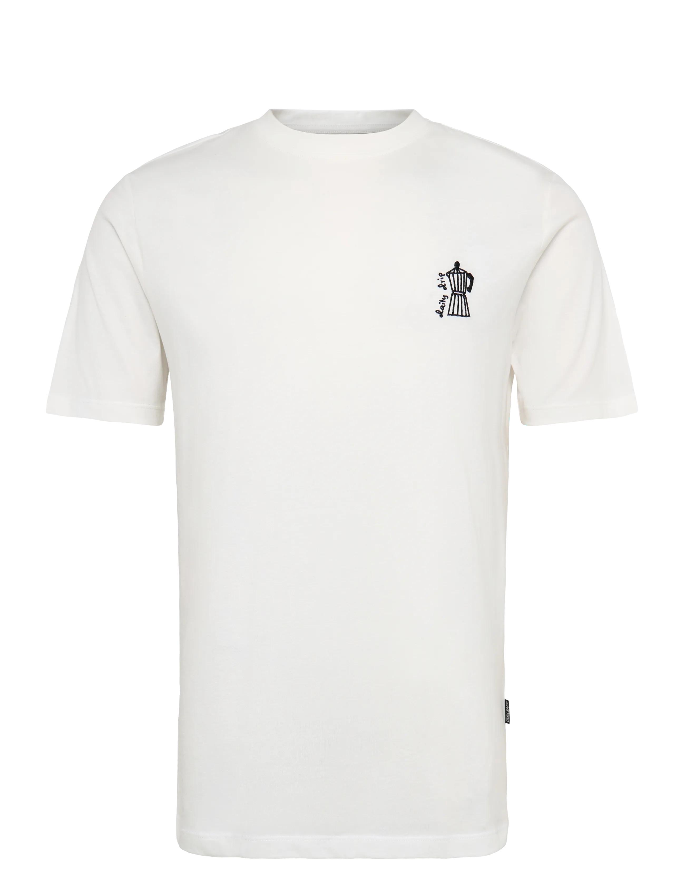 Blend BHKAZ S/S EMB TEE - Looks for less - SNOW WHITE COFFEE / cream