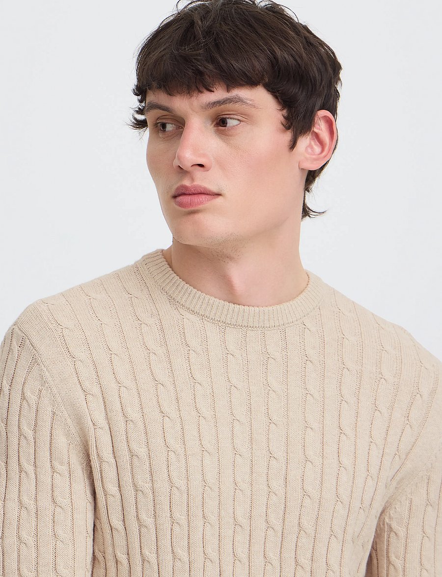 Blend - BHCURT PULLOVER - round necks - crockery melange - 4