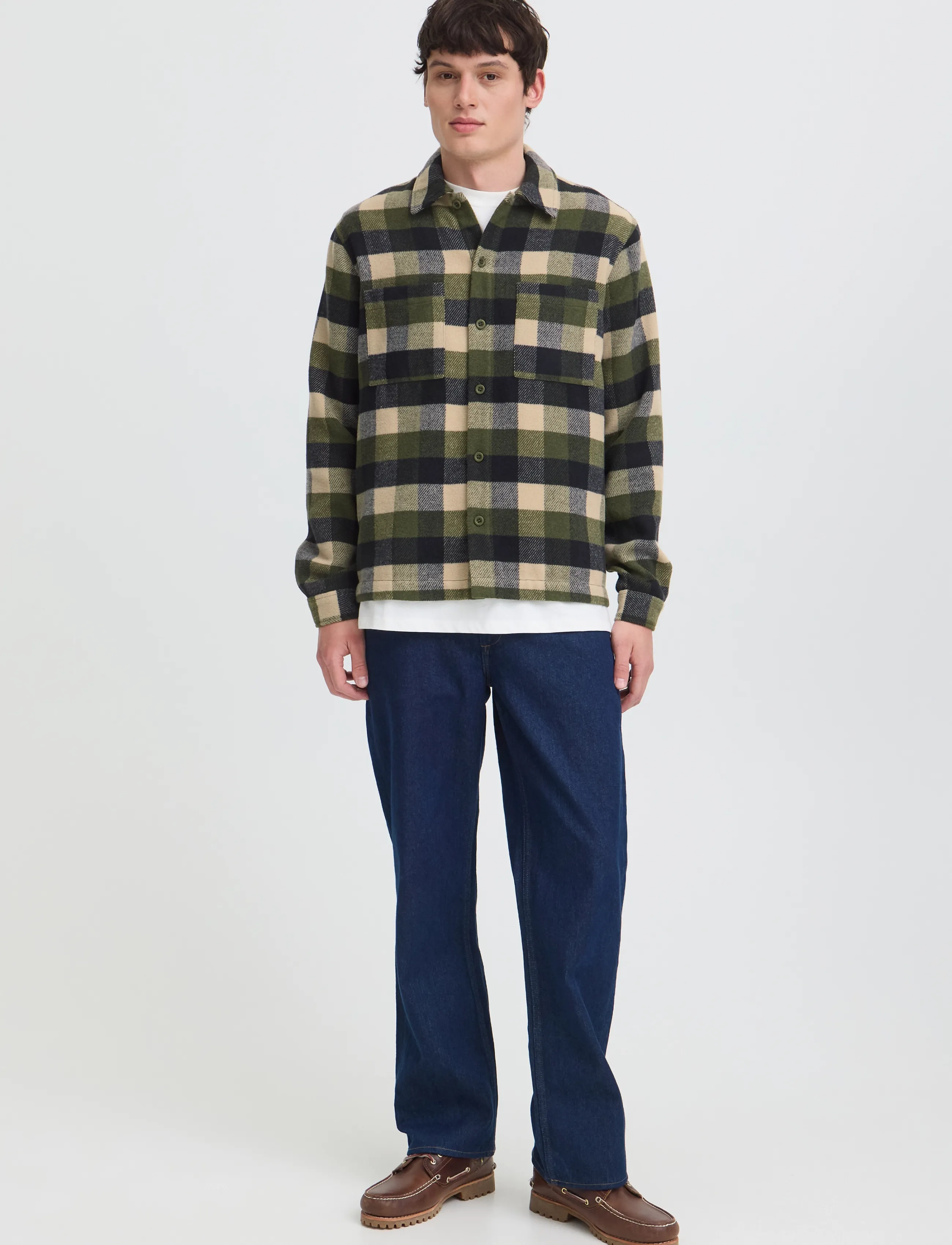 Blend BHEMIRR OVERSHIRT - Kleidung - DEEP DEPTHS / khaki/green