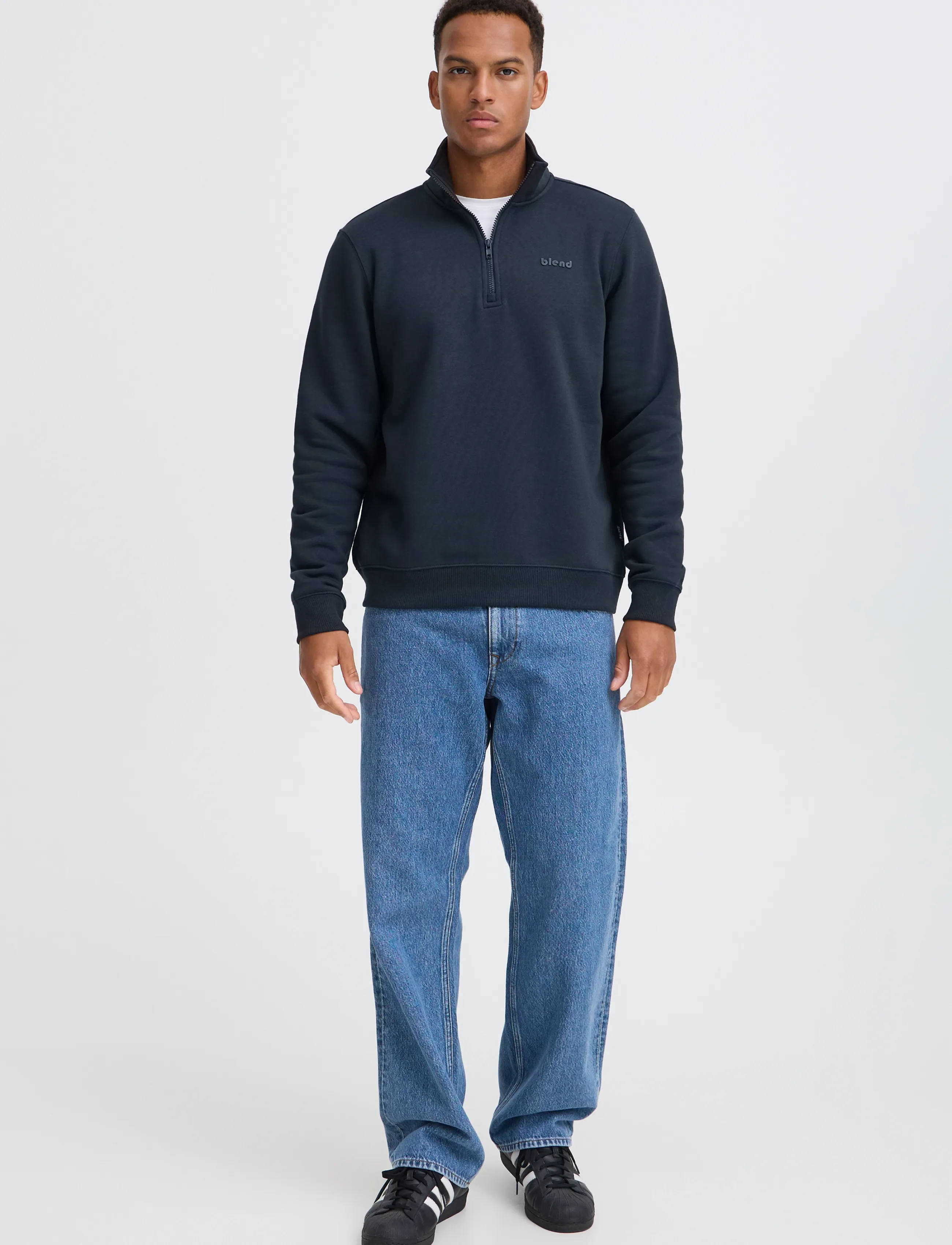 Blend BHDOWNTON HALFZIP PP NOOS - Kleidung - DARK NAVY / navy