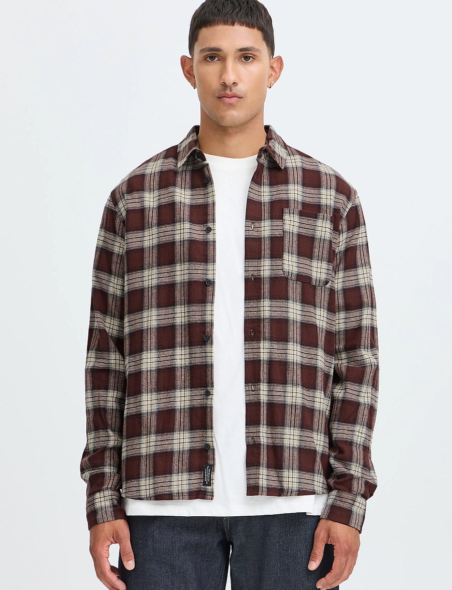 Blend - BHCLAUS SHIRT - flannel-skjorter - rum raisin - 5