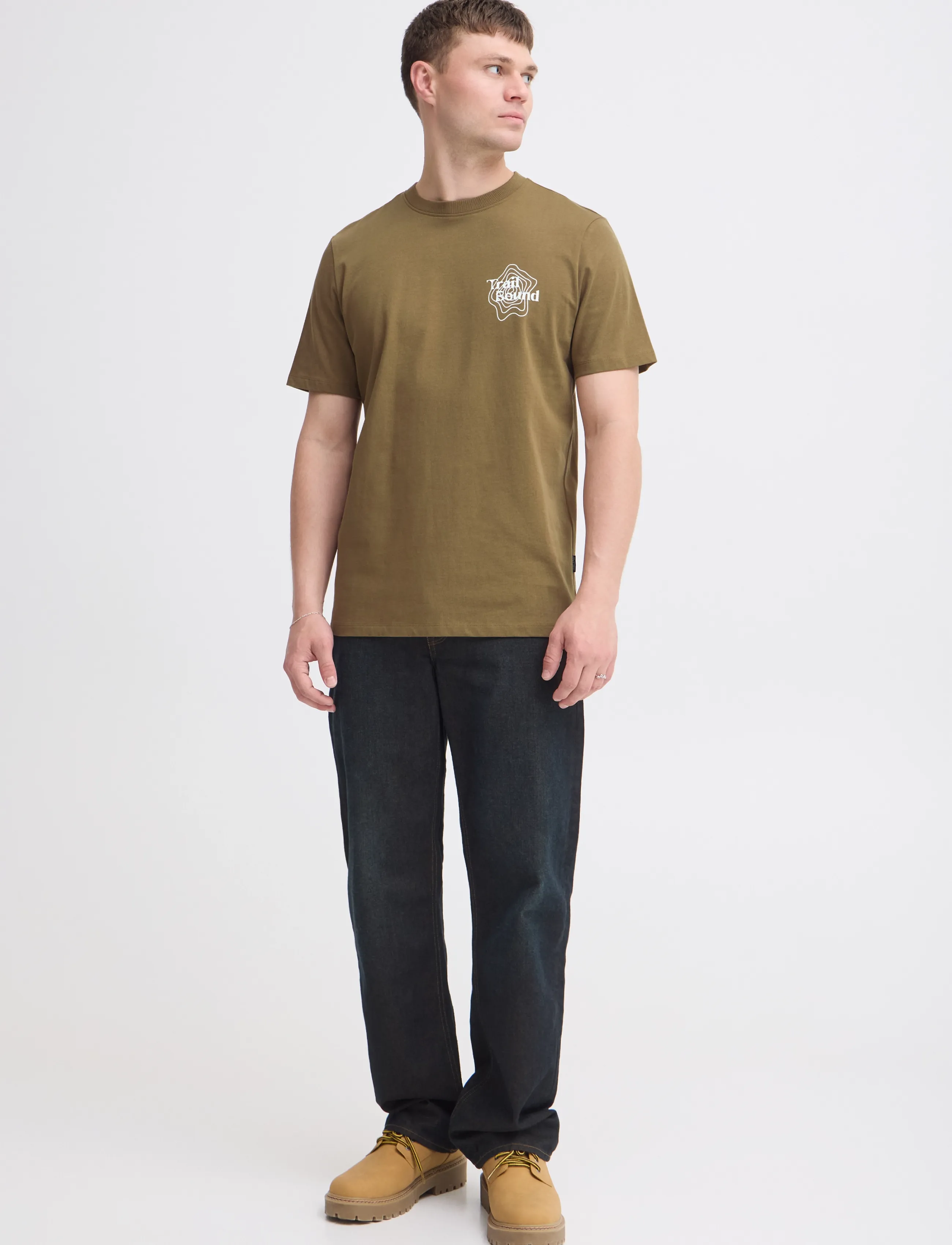 Blend BHLEVI S/S GRAPHIC TEE - Blend - KANGAROO / brown