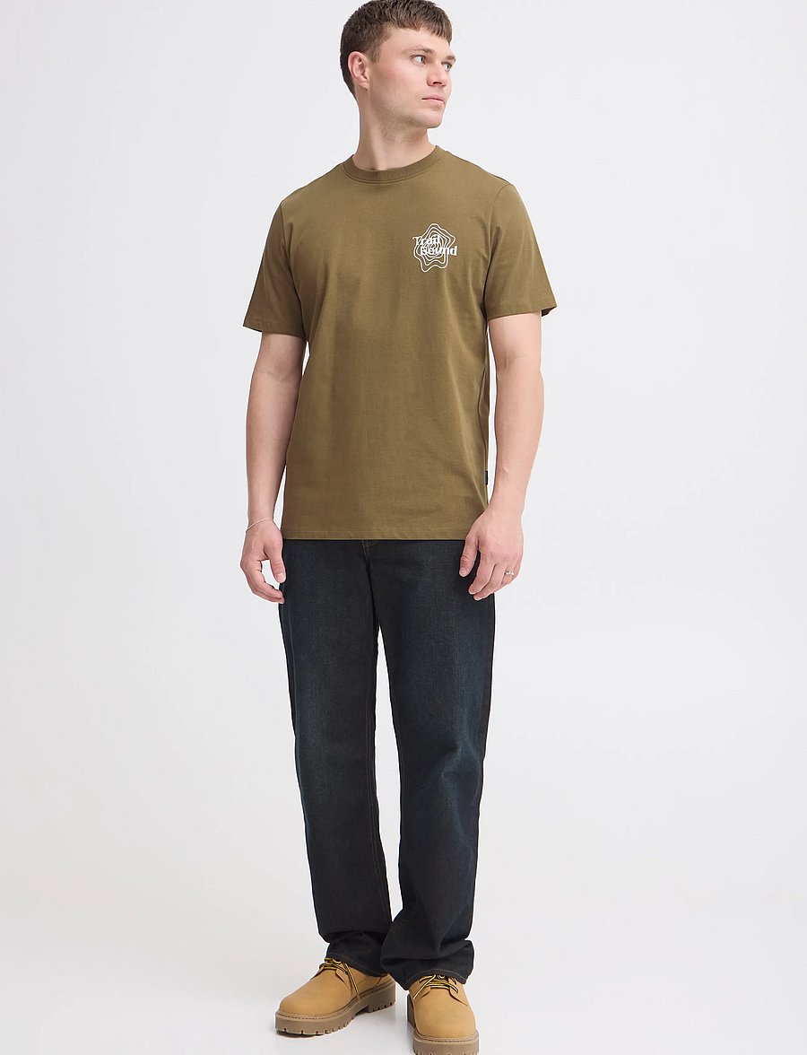 Blend - BHLEVI S/S GRAPHIC TEE - kortærmede t-shirts - kangaroo - 0