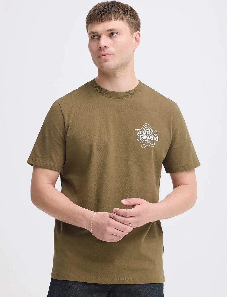 Blend - BHLEVI S/S GRAPHIC TEE - kortærmede t-shirts - kangaroo - 5