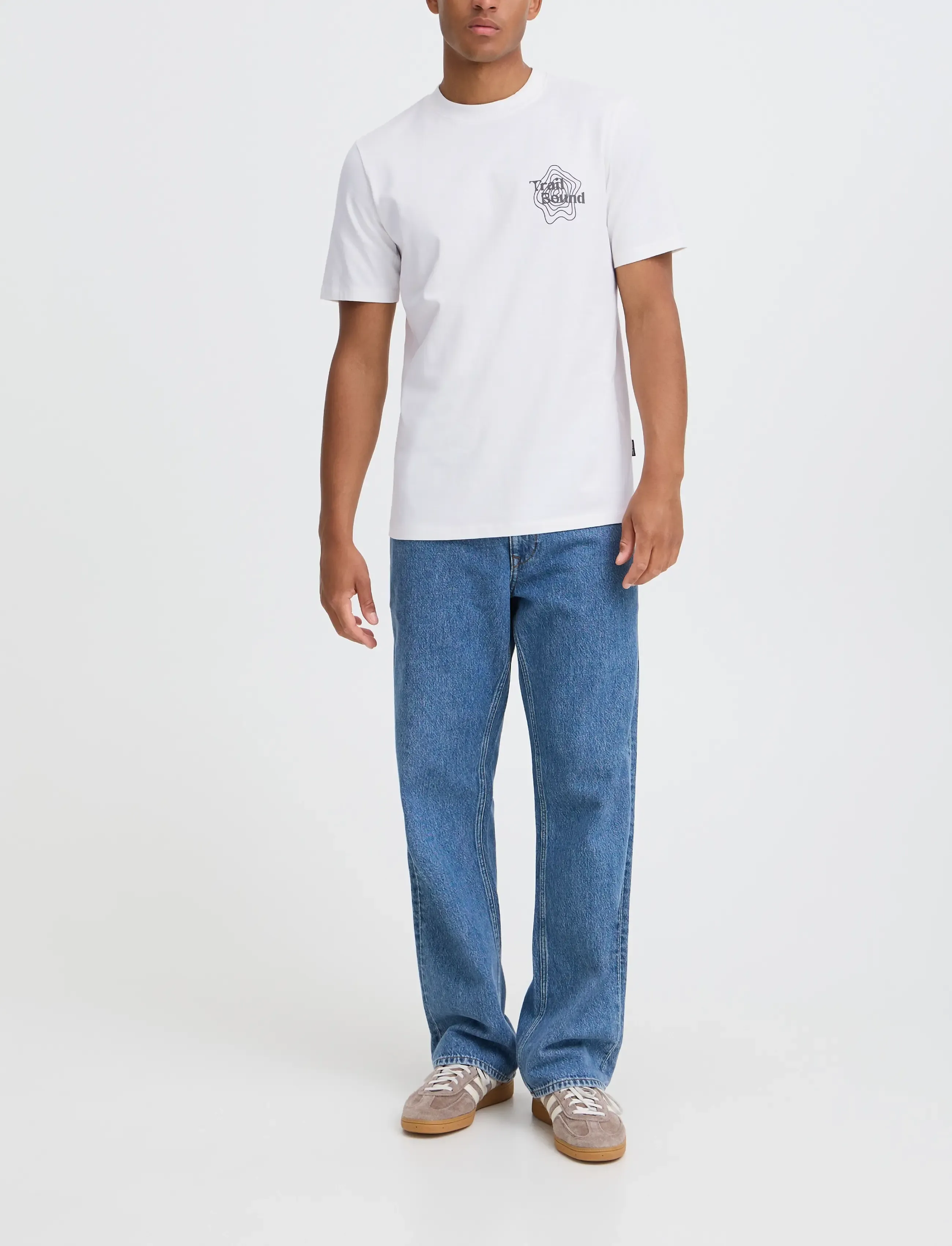 Blend BHLEVI S/S GRAPHIC TEE - Blend - SNOW WHITE / white