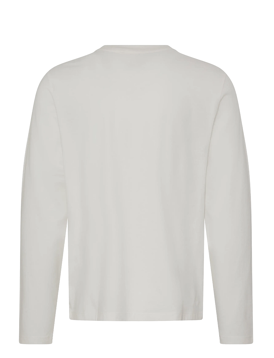 Blend - BHLANDON L/S LOGO TEE - langærmede t-shirts - snow white - 2