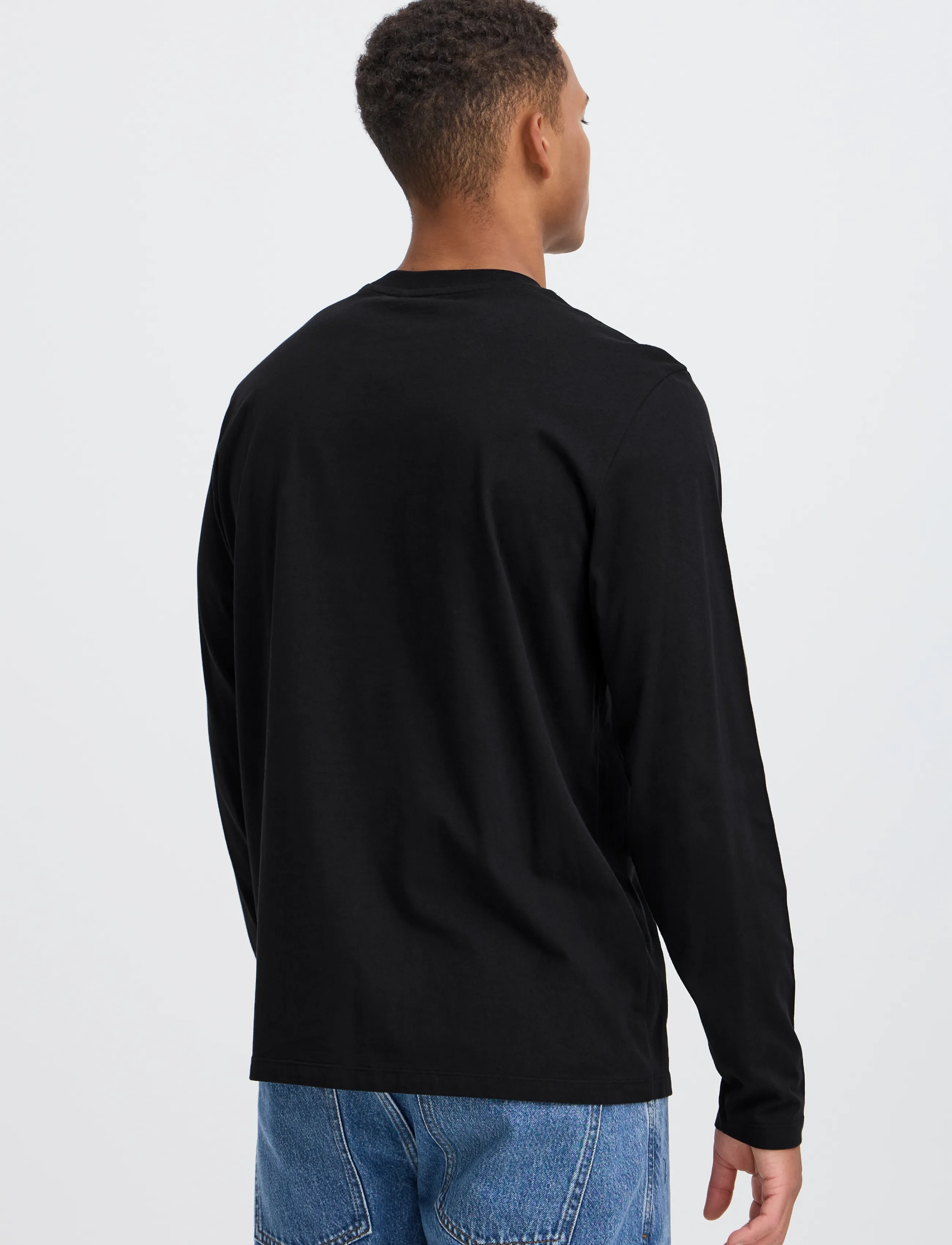 Blend - BHLEONARDO L/S LOGO TEE - langærmede t-shirts - black beauty - 3