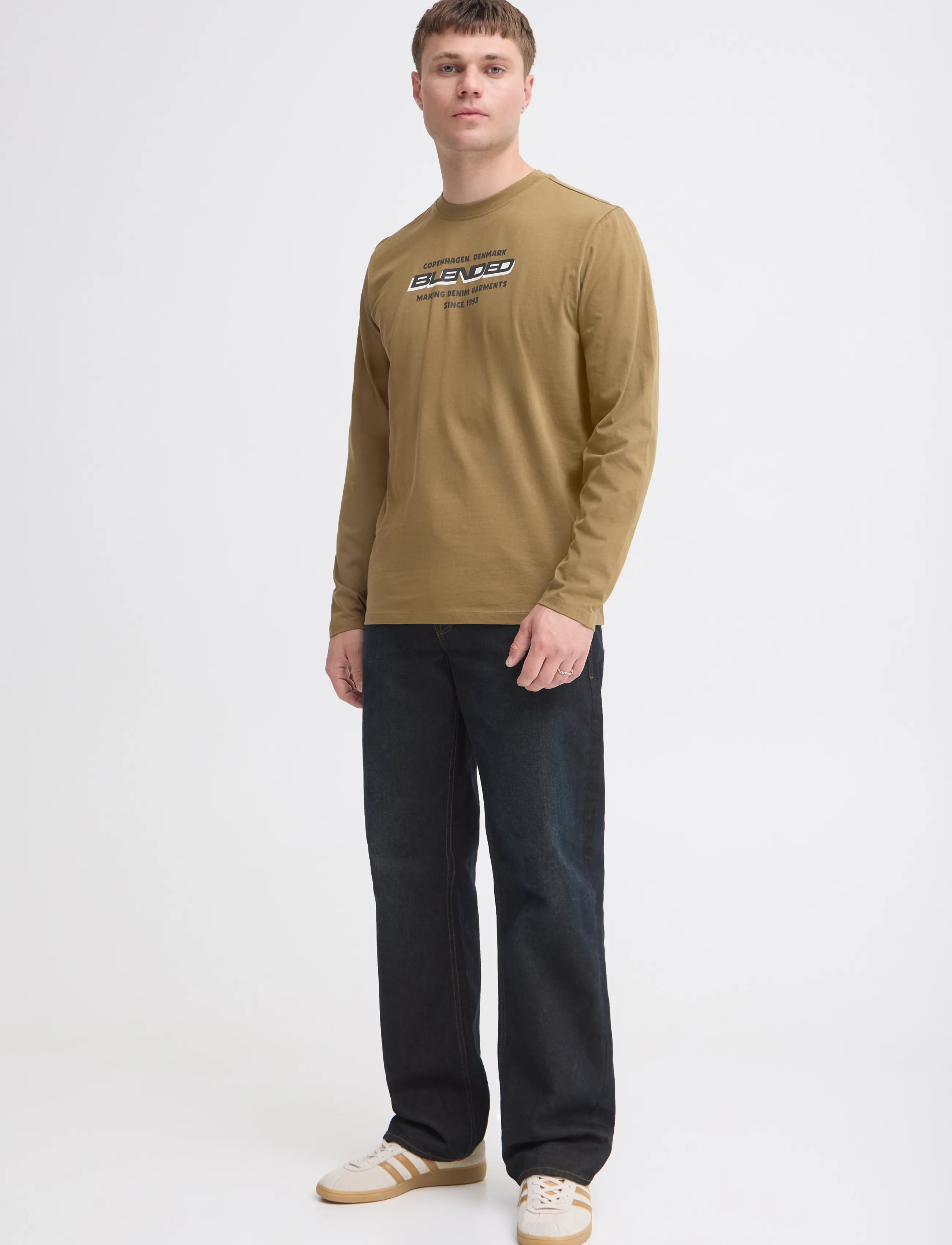 Blend BHLEONARDO L/S LOGO TEE - Blend - KANGAROO / brown