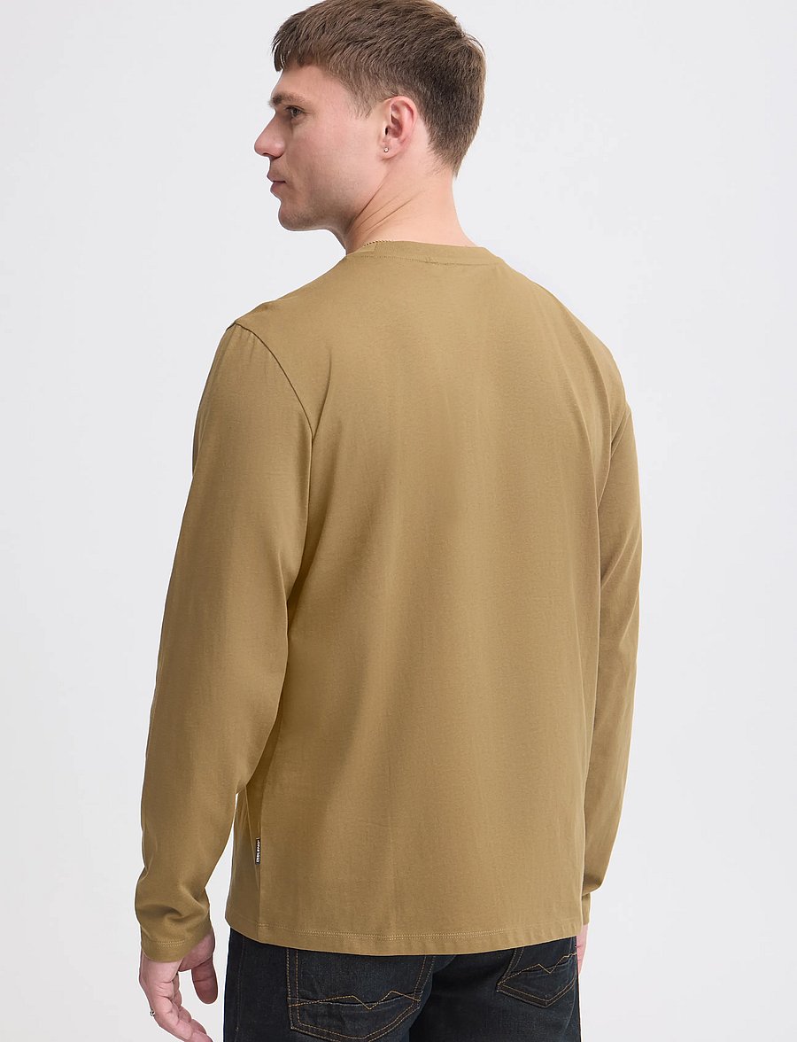 Blend - BHLEONARDO L/S LOGO TEE - langærmede t-shirts - kangaroo - 3