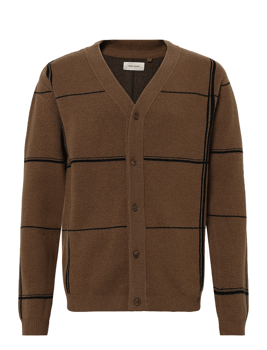 Blend - BHBRANKO CARDIGAN CHECK - vesten - kangaroo - 1