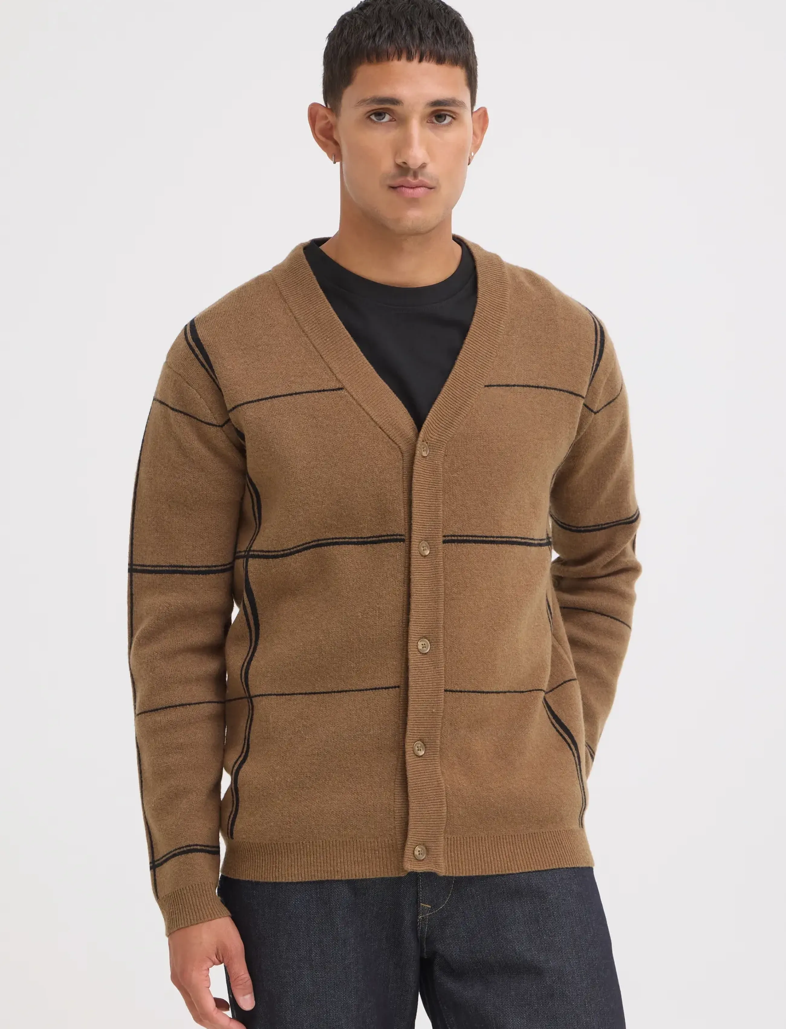 Blend - BHBRANKO CARDIGAN CHECK - koftor - kangaroo - 4