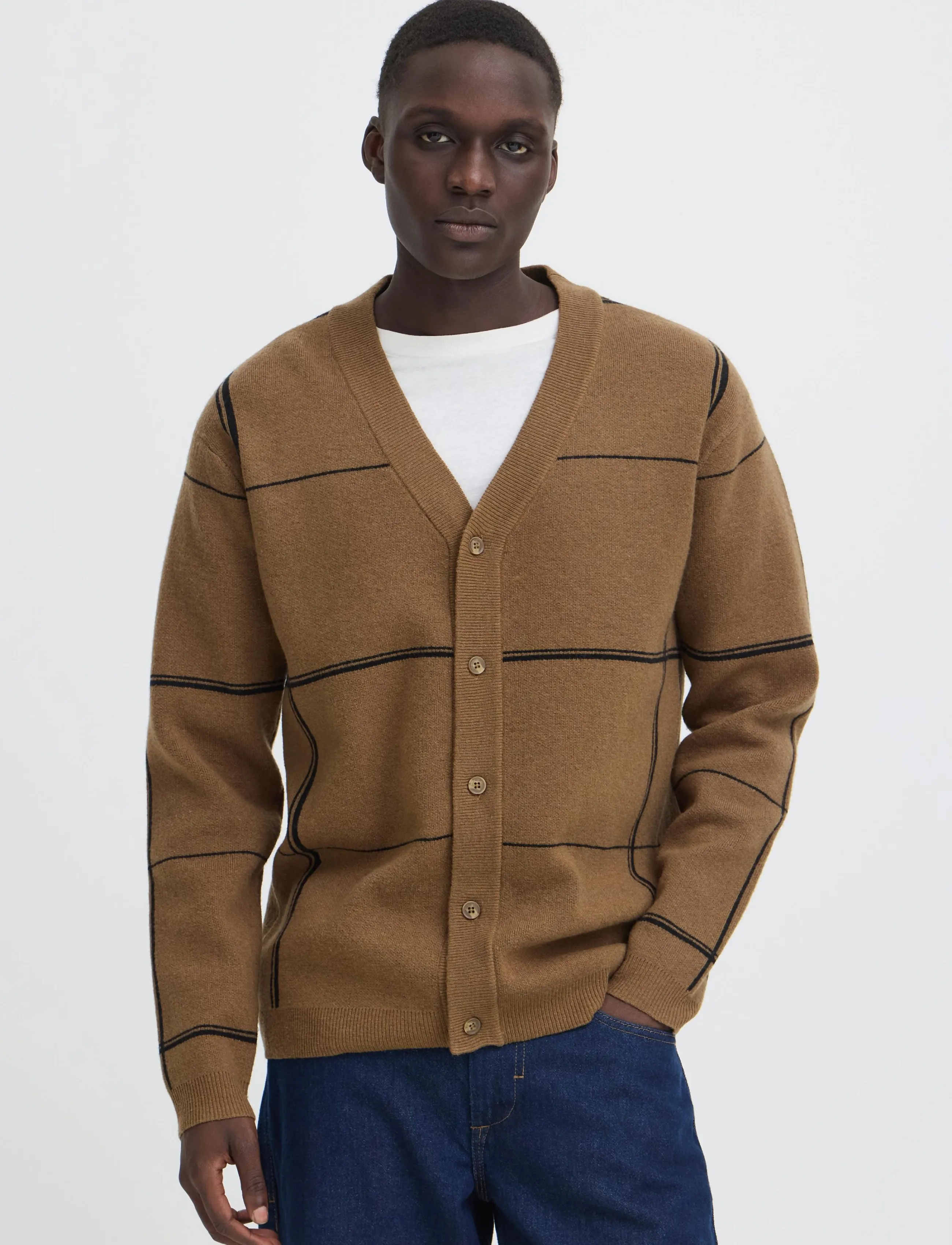Blend - BHBRANKO CARDIGAN CHECK - kardiganid - kangaroo - 4