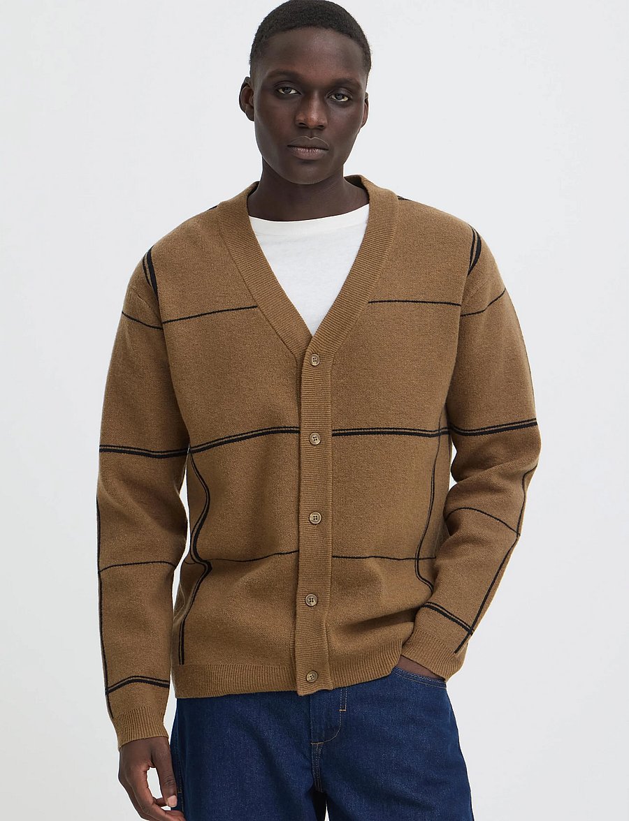 Blend - BHBRANKO CARDIGAN CHECK - kardiganid - kangaroo - 4
