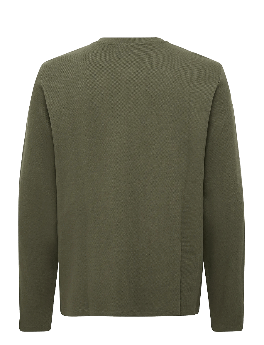 Blend - BHLEWIS L/S STRUCTURE GD TEE - langærmede t-shirts - deep depths - 2