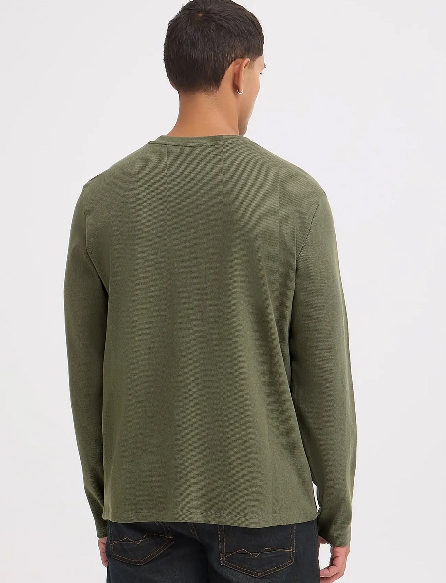 Blend - BHLEWIS L/S STRUCTURE GD TEE - langærmede t-shirts - deep depths - 3