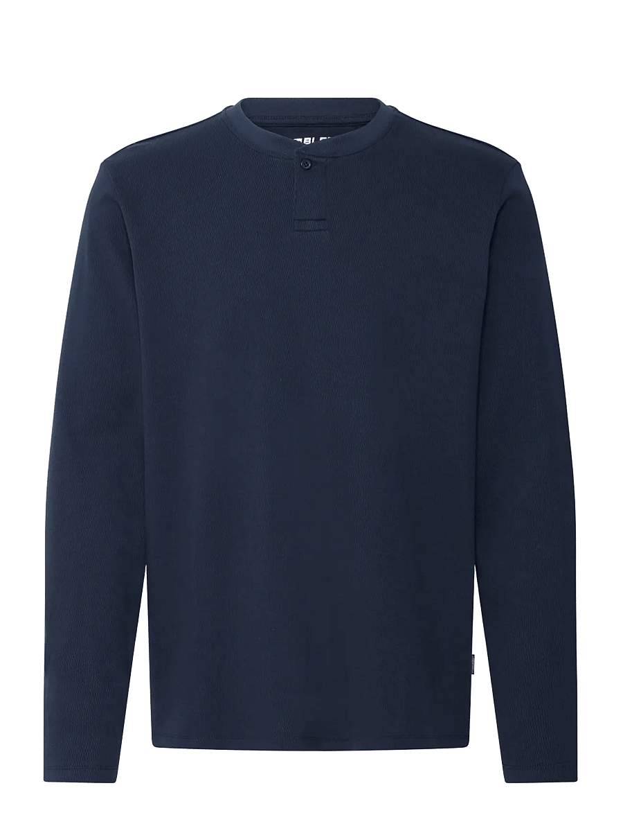 Blend - BHLEWIS L/S STRUCTURE GD TEE - langærmede t-shirts - salute - 1