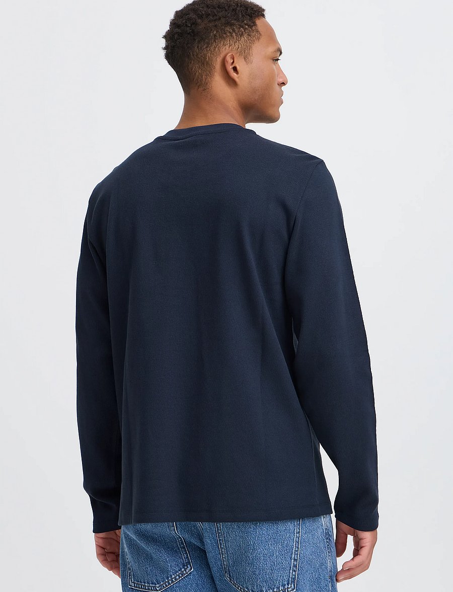 Blend - BHLEWIS L/S STRUCTURE GD TEE - langærmede t-shirts - salute - 3