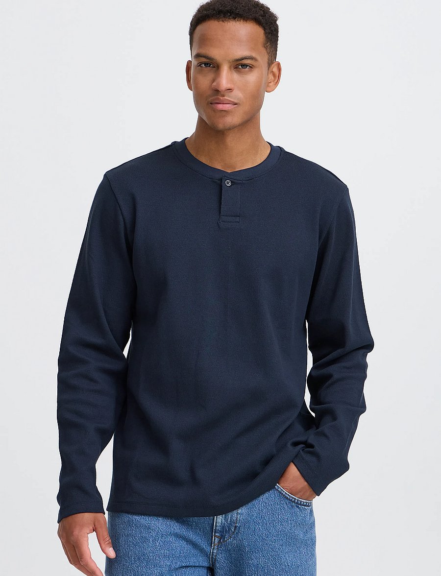 Blend - BHLEWIS L/S STRUCTURE GD TEE - langærmede t-shirts - salute - 5