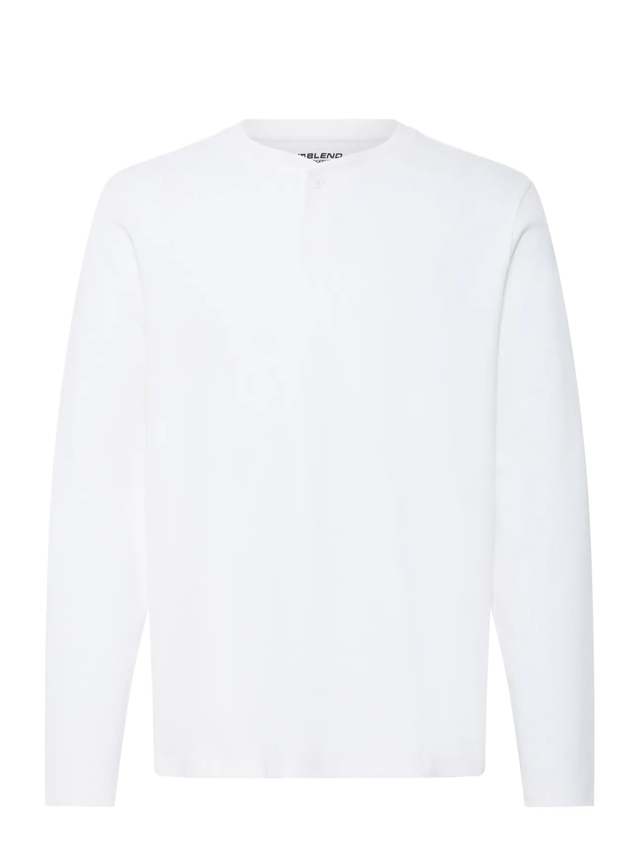 Blend - BHLEWIS L/S STRUCTURE GD TEE - langærmede t-shirts - snow white - 1